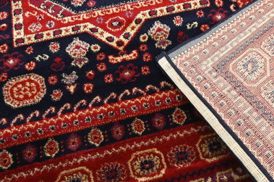 سجاده سوبر تيماء شكل مستطيل، 0.80×2 سم، صنع آلياً - احمر كحلي product image 2