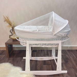 سرير موسى فان مومنت، 76×42×76 سم، حامل هزاز - ابيض product image