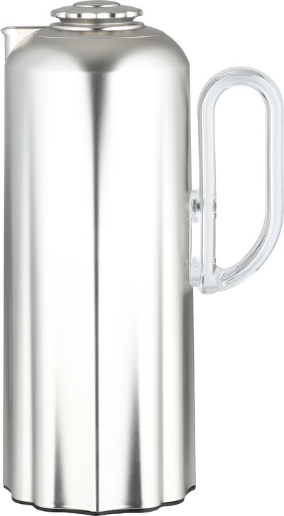 طقم ترامس نجدية السيف غاليري، 1 / 1 لتر، 2 قطعة، حافظة داخلية زجاج، يد شفاف، ضغاط - فضي مطفي product image 2