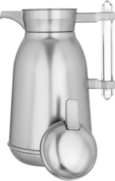 Al Saif Gallery Shahad thermos set, 1 liter, thermal glass inner shell, plastic outer shell, 2 pieces - silver product image 10
