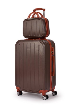 طقم شنط سفر ABS ليمرا، 6 مقاسات، 4 عجلات، زاويه 360 درجة، LMA-1415 - بني product image 2