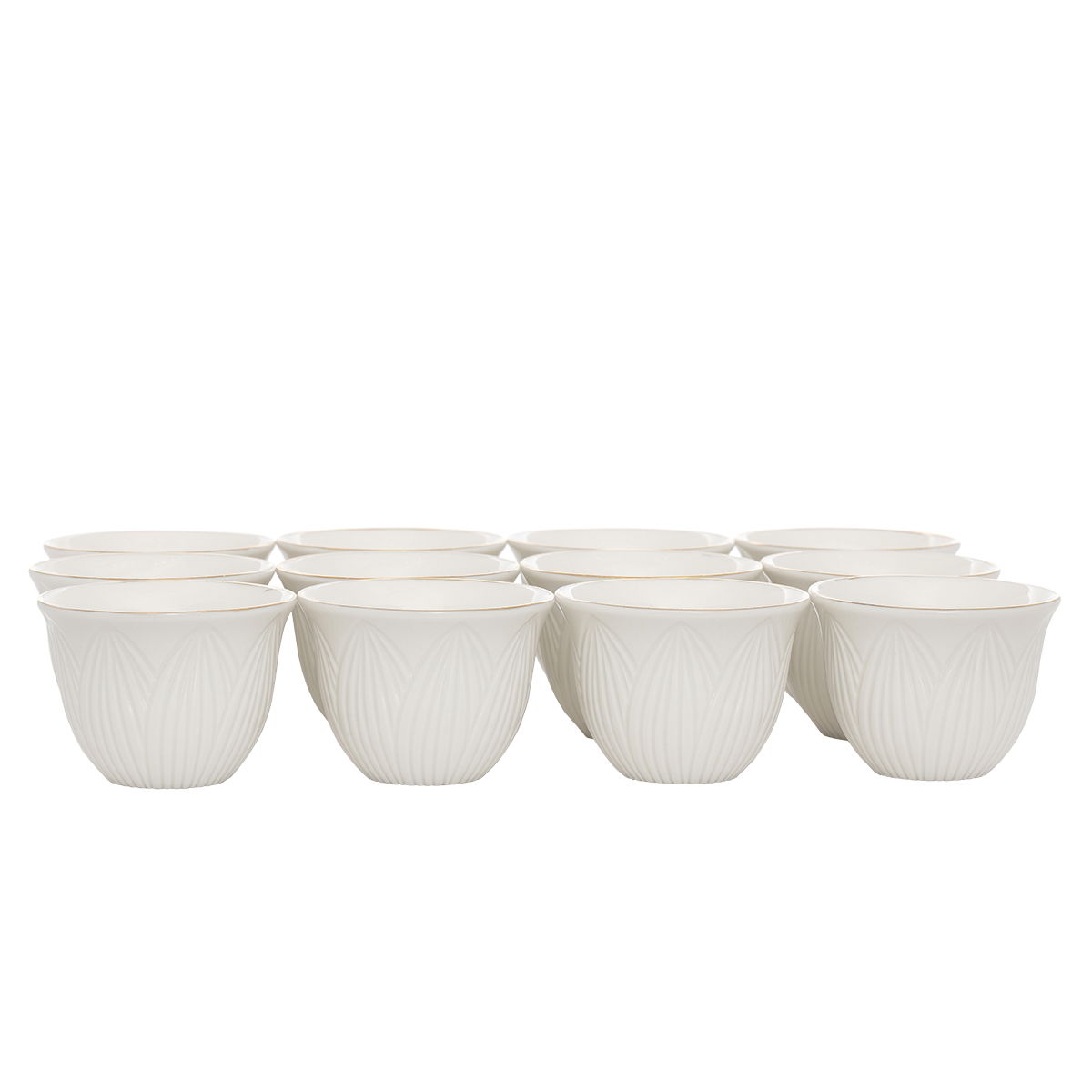 طقم فناجين قهوة بورسلان السيف غاليري، 12 قطعة - أبيض product image 2