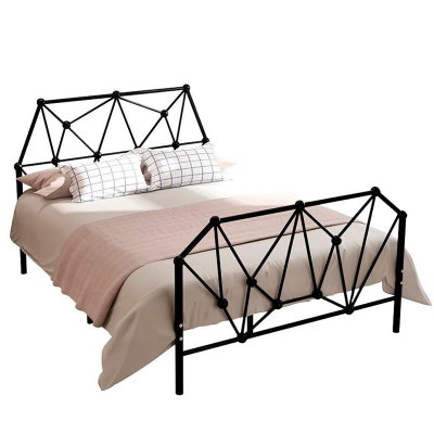سرير هيكل حديد، 190×70×70 سم - أسود product image 3