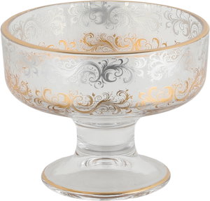 طقم كاسات ايس كريم الشيوخ زجاج السيف بلص، 3 قطع - شفاف فضي product image 2