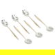 طقم ملاعق استيل السيف غاليري، منقوش ذهبي، 30 قطعة - فضي product image 1