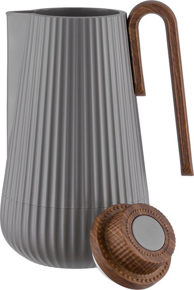 Glory Thermos, 0.7 Liter, Wooden Handle, Glass Interior, Wooden Pump - Cappuccino product image 5