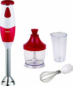 خلاط يدوي امبيكس، 200 واط، 3 سرعات، HB3207 - ابيض احمر product image 2