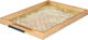 Tofaria Al Saif Gallery Glass, 30 x 47 cm, rectangle, golden pattern, handle - brown product image 2