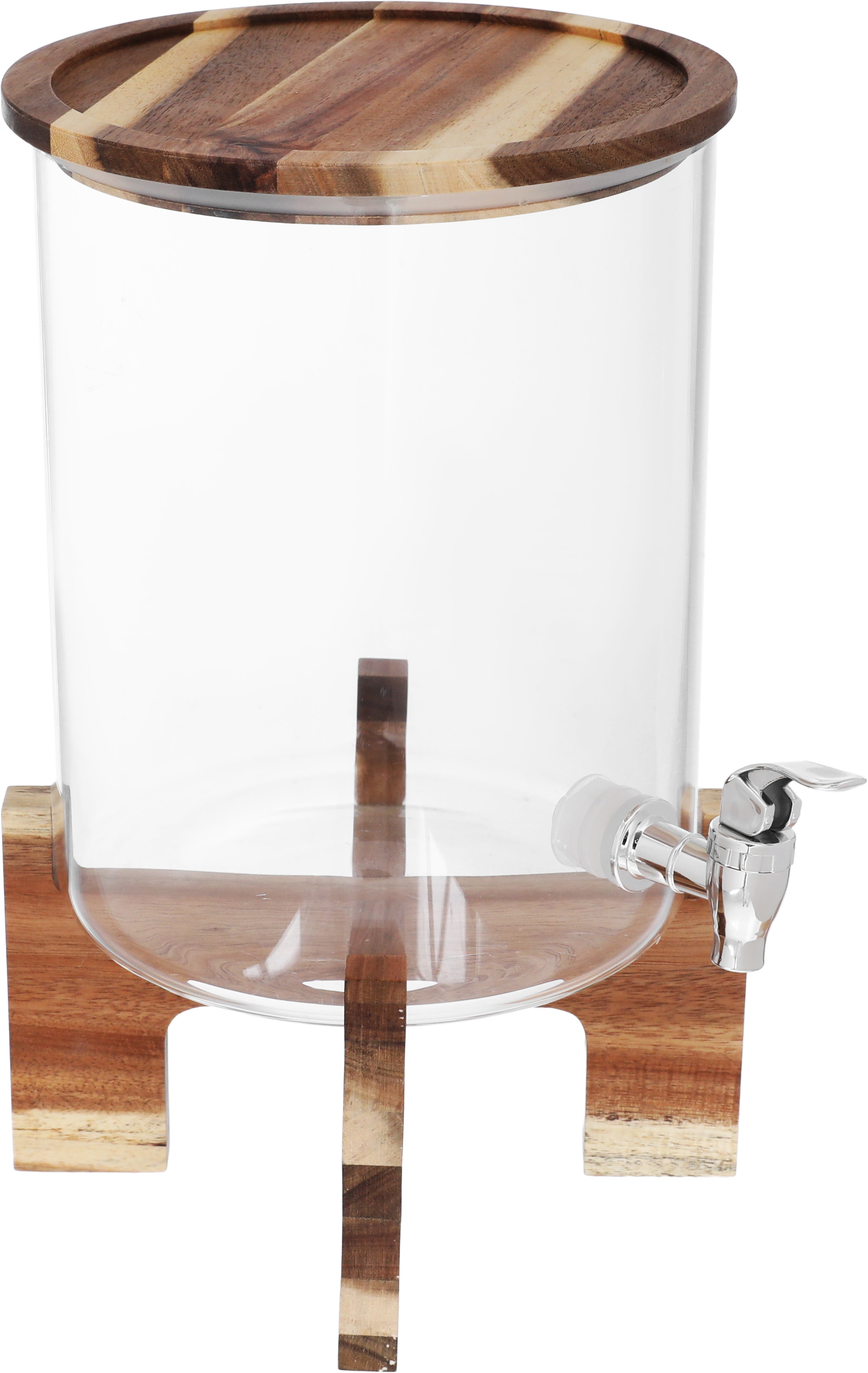 Geek Wahj Elmasa Glass, 6.5 Liter, Wood Base and Lid - Clear product image 2