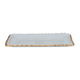 Al Saif Gallery glass sweet dish, 28x14x2 cm, rectangle, medium, gilded rim - clear product image 1