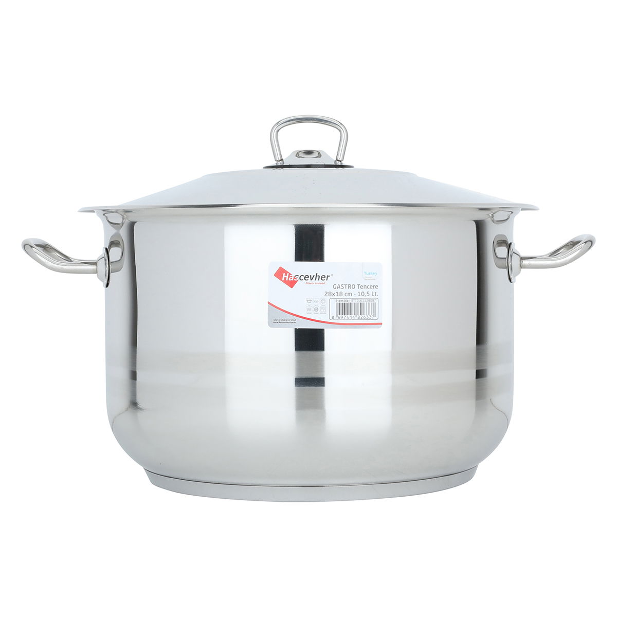 Al Saif Gallery steel pot, 28 x 18 cm, Turkish - silver product image 1