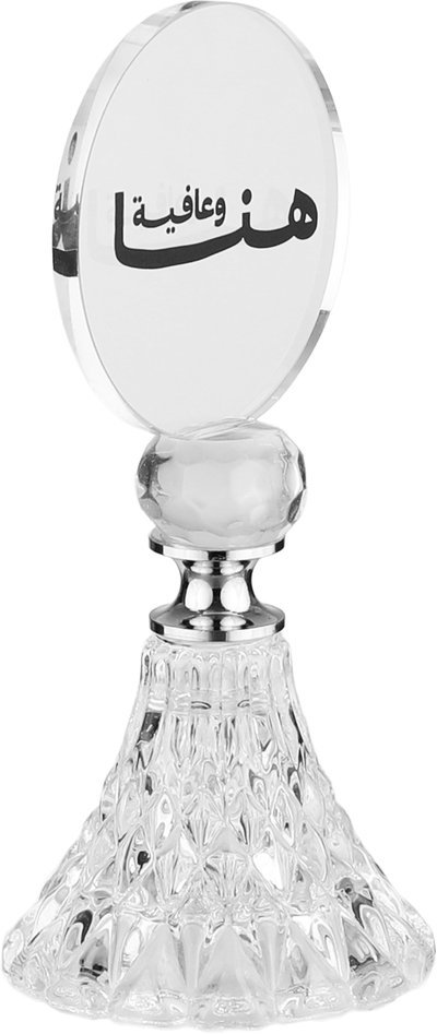 ستاند ترحيب هنا وعافية زجاج السيف غاليري، 6x6x14 سم - شفاف product image 2