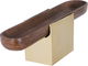 صحن تقديم خشبي السيف غاليري، 13x10x40 سم، قاعدة مربع استيل - ذهبي product image 2
