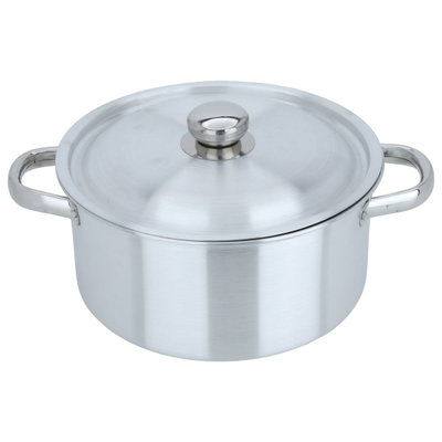 قدر ألمنيوم بغطاء بيدين روبوست، 24 سم، دائري - فضي product image 3