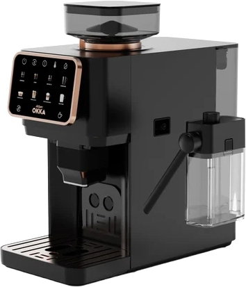 Arzum OKKA Barista Pro Automatic Espresso Machine, 1400W, 15 x 2 Bar, Touch Control, 5 Grit Settings, 9 Brew Options, Auto Clean, Built-in Milk Brewing, Refill Sensor, OK0042-04 - Copper Black product image 6