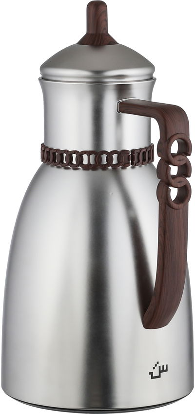 طقم ترامس بيان السيف غاليري، 0.7 / 1 لتر، 2 قطعة، حافظة داخلية زجاج حراري، يد خشبي - فضي مطفي product image 7