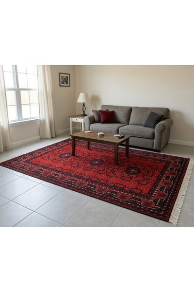 سجادة بوليستر سجادتي، 200×300 سم، نقشة سمرقند - أحمر product image 4