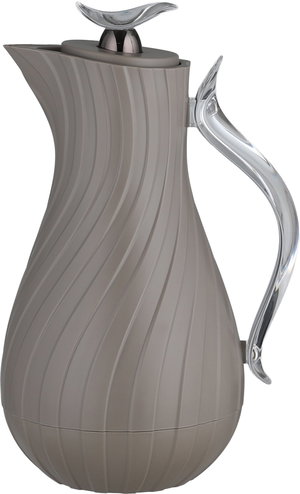 Glory Layal Thermos, 1 Liter, Glass Interior, Transparent Handle, Push-Button Lid - Cappuccino product image 2