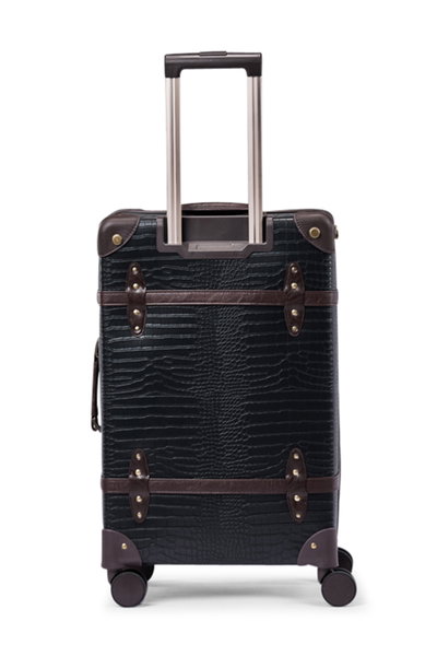 Limra LMA-6083 Artificial Leather Travel Suitcase, 20 Inch, 4 Wheels, 360 Degree Rotating - Black Brown product image 3