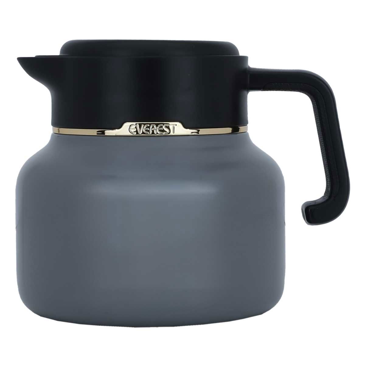 Al Saif Gallery Sarah h thermos, 1 liter, digital screen, steel inner case, steel outer case - gray black product image 1