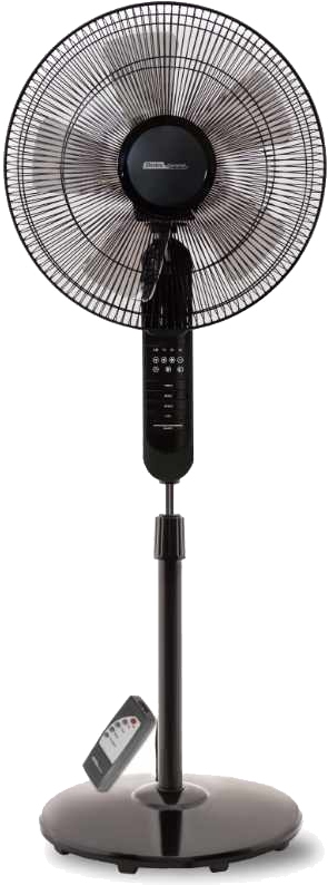 Electro General Stand Fan with Remote, 60W, 3-speed, 5-blade, FST-BK26R - Black product image