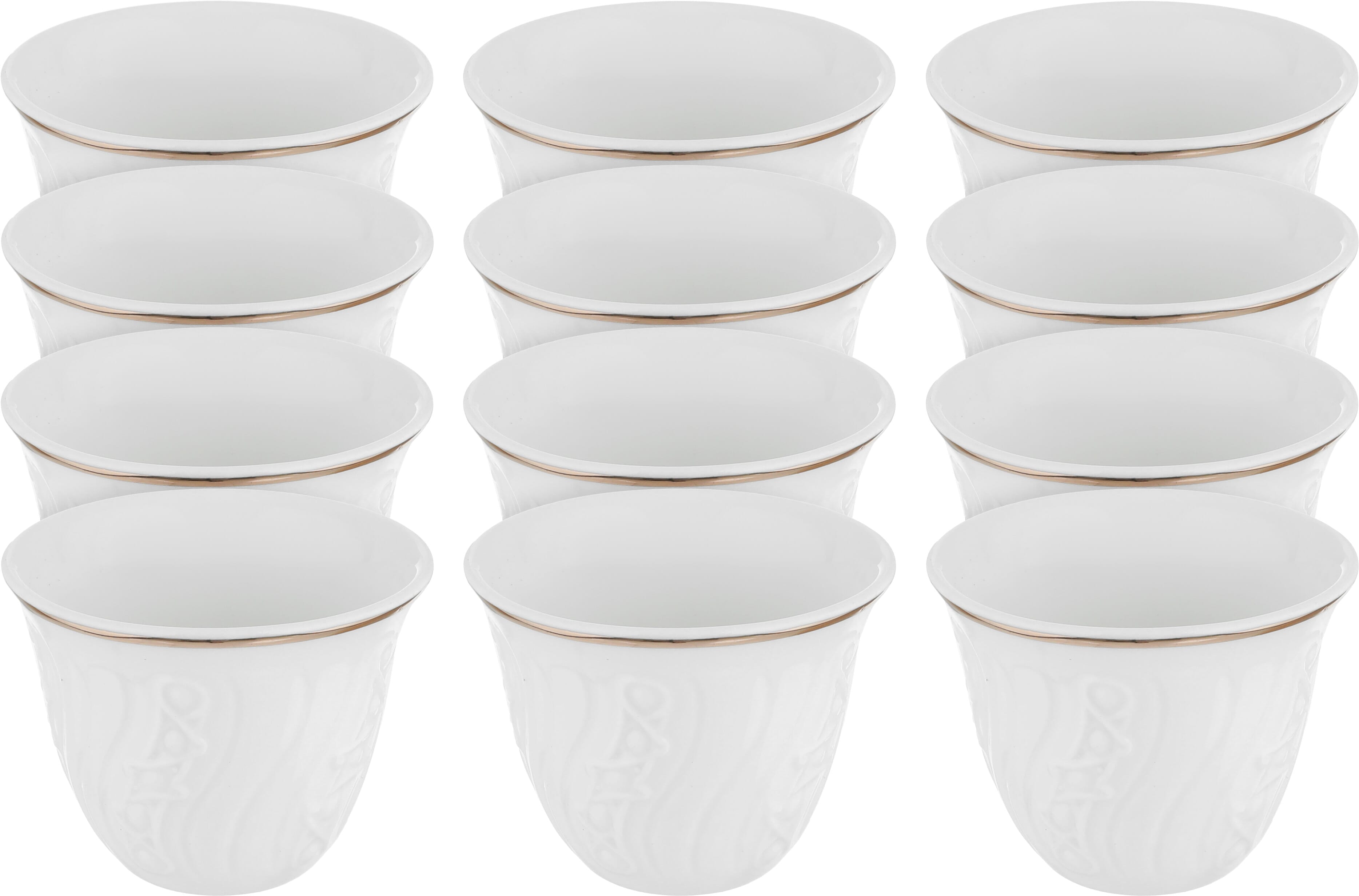 طقم فناجين قهوة بورسلان السيف غاليري، 12 قطعة - ابيض product image