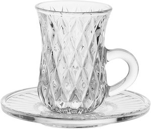 طقم بيالات زجاج السيف غاليري، 12 سم، صحون، 12 قطعة - شفاف product image 2