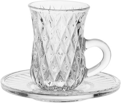 طقم بيالات زجاج السيف غاليري، 12 سم، صحون، 12 قطعة - شفاف product image 2