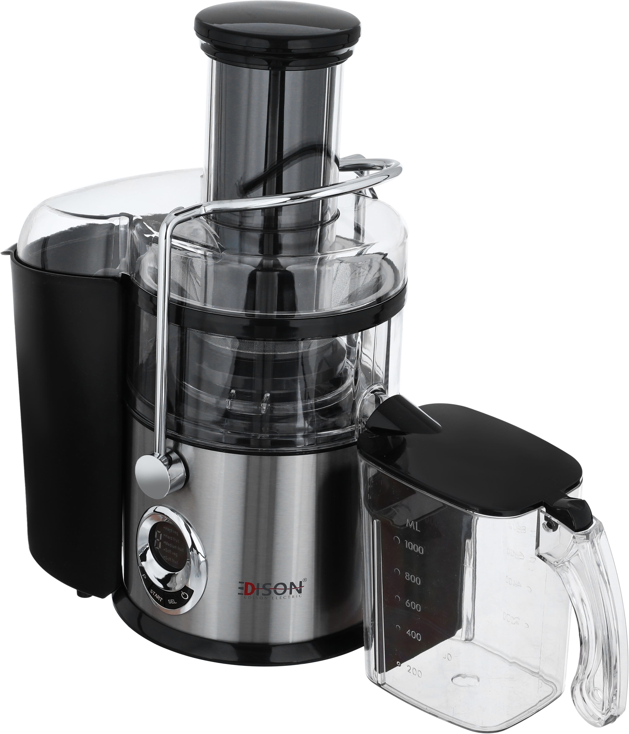عصارة فواكه إديسون، 800 واط، 1 لتر، 5 سرعات - اسود فضي product image 2