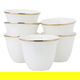 طقم فناجين قهوة عربي بورسلان السيف غاليري، خط ذهبي، 12 قطعة - أبيض product image 2