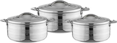 طقم حافظات طعام استيل السيف غاليري، 3 قطع - فضي product image 1