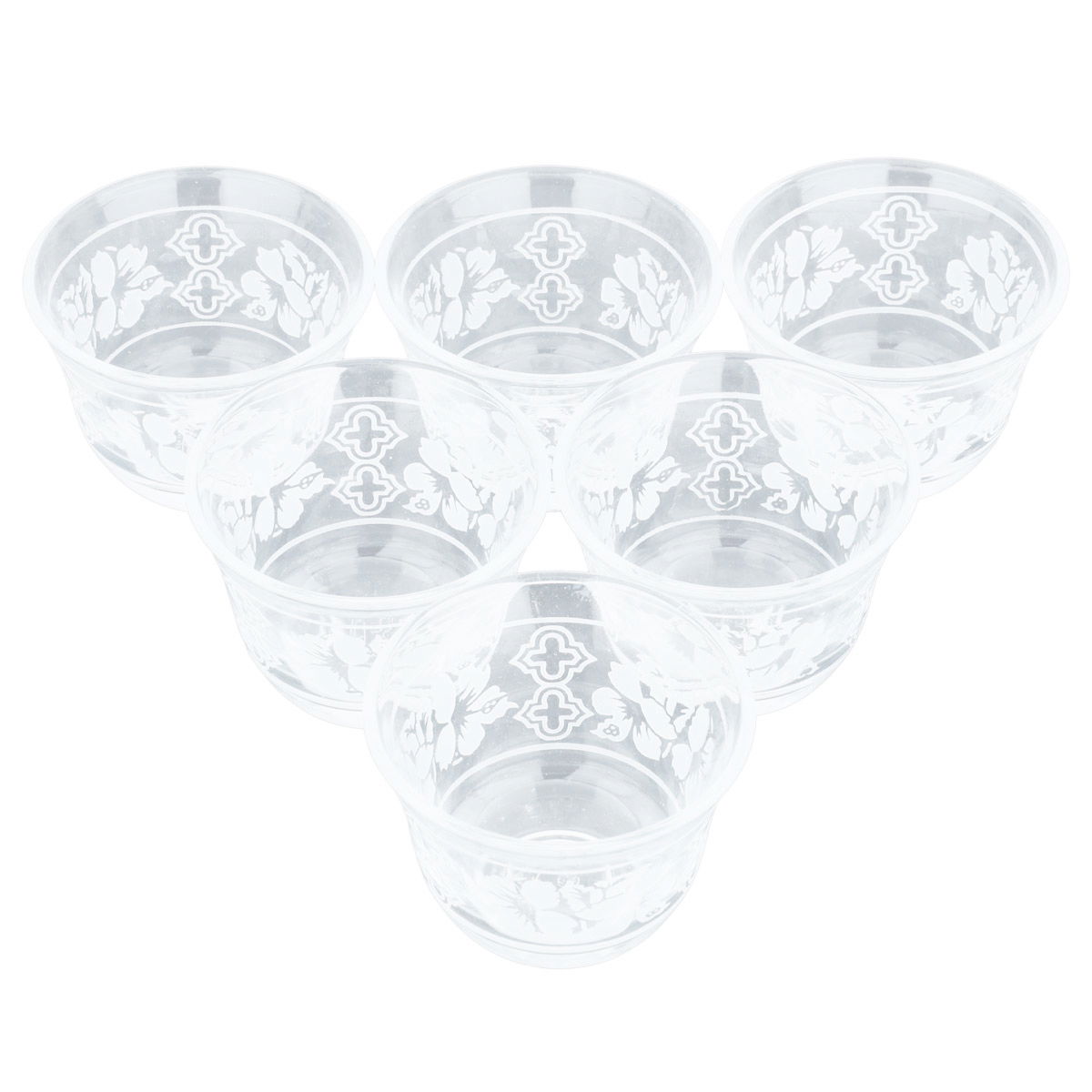 طقم فناجين قهوة زجاج السيف غاليري، 6 قطع - ابيض product image 1