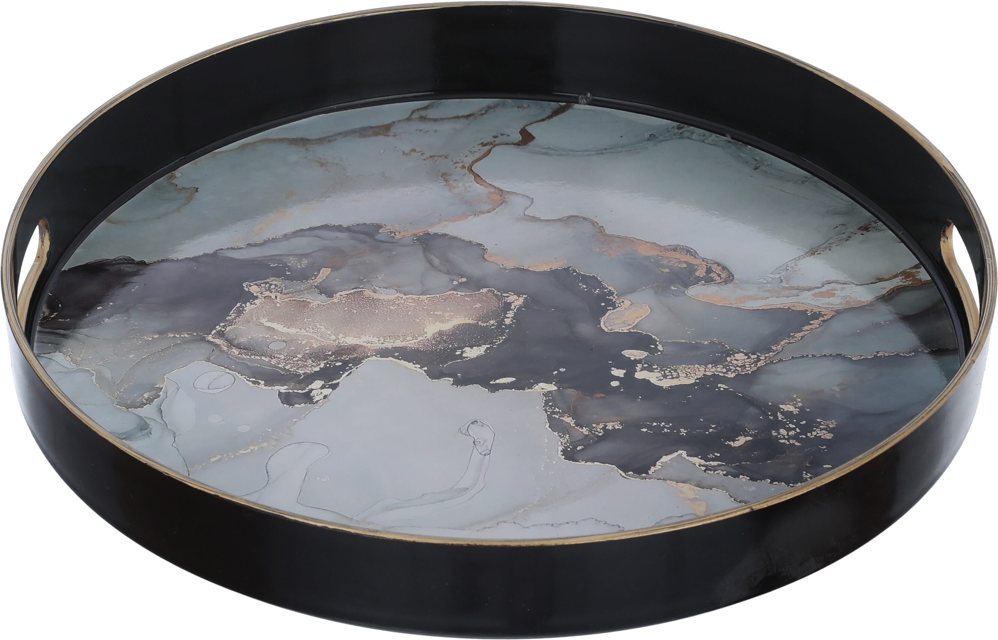 طوفرية تقديم دائري فايبرك السيف غاليري، 33×33×4.3 سم  - متعدد الألوان product image