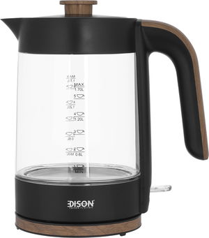 Edison Glass Electric Kettle, 1.7L, 1850-2200W, KEG0001-CE - Transparent Black product image