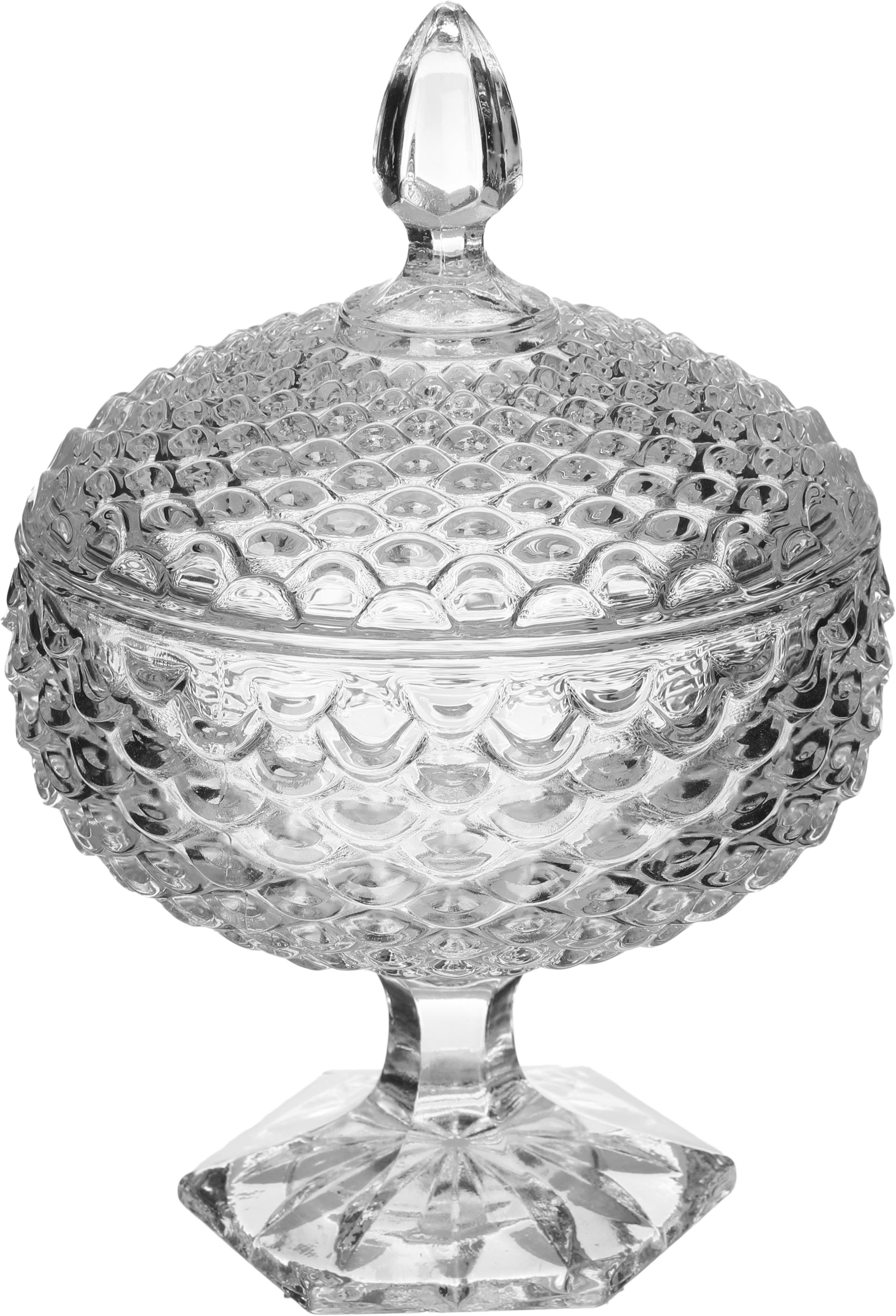 Al Saif Gallery glass cup, 16 x 24 cm, with lid - transparent product image 1
