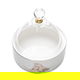 Al Saif Gallery porcelain tamria with clear acrylic cover, 13 x 13 x 5 cm, bird pattern, circular - white product image 2