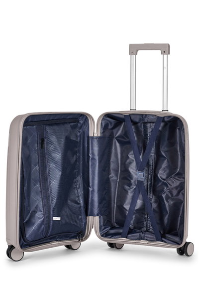 طقم شنط سفر بولي بروبيلين ليمرا، 3 مقاسات، 4 عجلات، بزاوية 360 درجة، LMA-PP519 - بيج product image 6