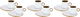 Al Saif Gallery Porcelain Coffee Cups And Saucers Set, 12 Pieces - Golden White product image 1