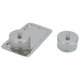 Al Saif Gallery Tray Set with 2 stainless steel cups, 3 pieces - silver product image 2