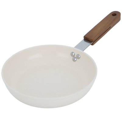 Tornado Ceramic Frying Pan, 20 cm, Wooden Handle - Beige product image 2