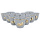 Al Saif Gallery Porcelain Arabic Coffee Cups Set, 12 Pieces, 100 ml, Gold Rim - Light Gray product image 2