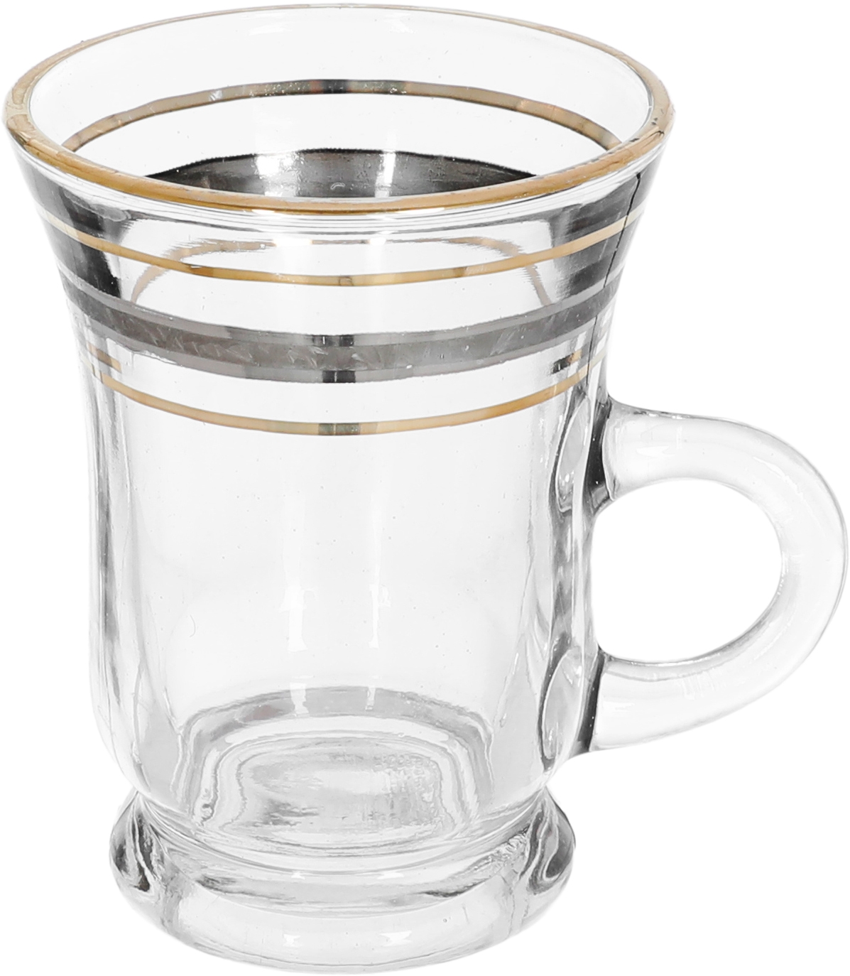 طقم بيالات شاي العليان كريستالة زجاج السيف غاليري، 200 مل، 6 قطع - شفاف product image 2