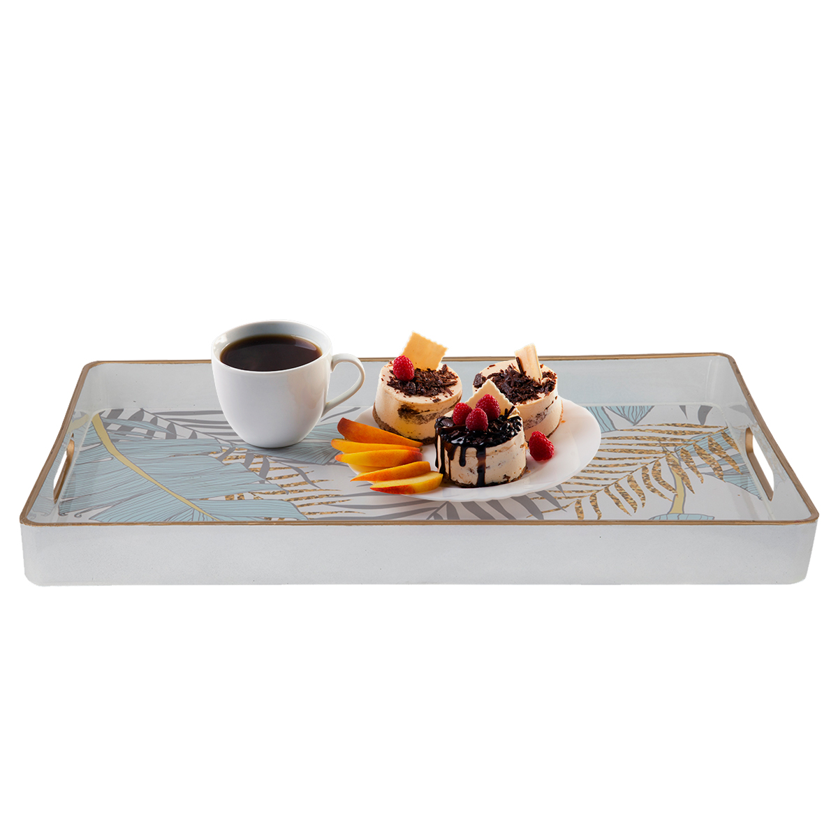 Al Saif Gallery plastic serving topper, 4×24×40 cm, rectangular - white product image 1