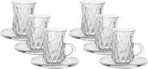 طقم بيالات زجاج السيف غاليري، 12 سم، صحون، 12 قطعة - شفاف product image