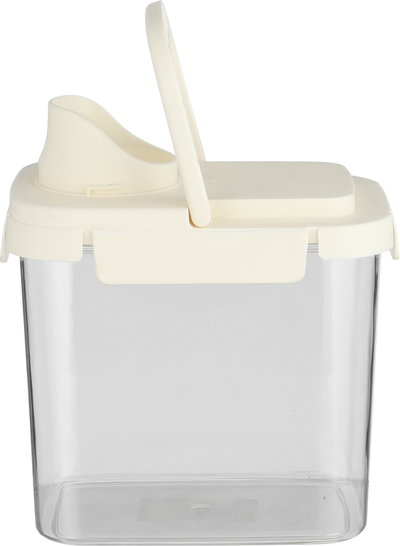 Al Saif Gallery Plastic Container, 1.5 Liters, Lid, 16X11X15 Cm - Cream  Clear product image 6
