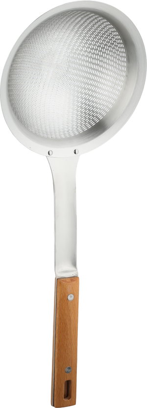 مصفاة طعام ستانلس ستيل صفا، 14x37 سم - فضي خشبي product image 2