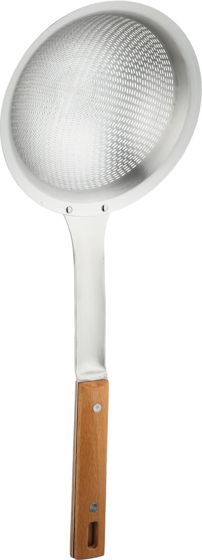 مصفاة طعام ستانلس ستيل صفا، 14x37 سم - فضي خشبي product image 2