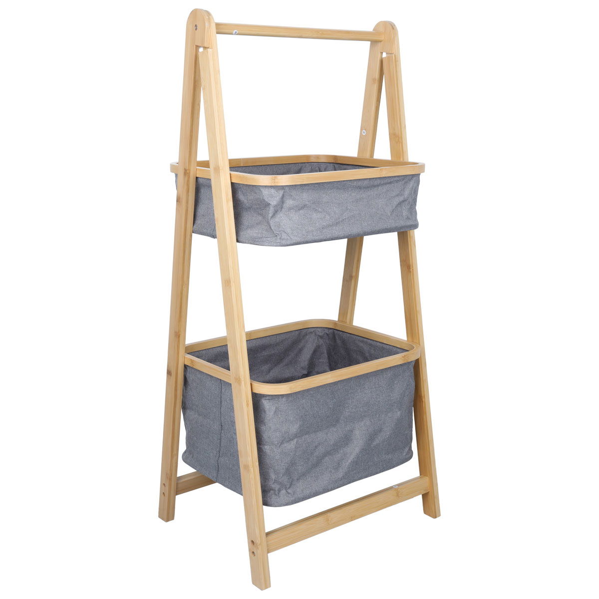 Al Saif Gallery Fabric Storage Rack, 2 Levels - Gray product image