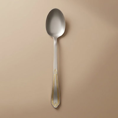 ملعقة خدمة استيل السيف غاليري، 35×7 سم، مذهب - فضي product image 1