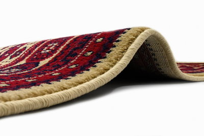 سجاده سوبر تيماء شكل مستطيل، 0.80×3 سم، صنع آلياً - احمر بيج product image 4
